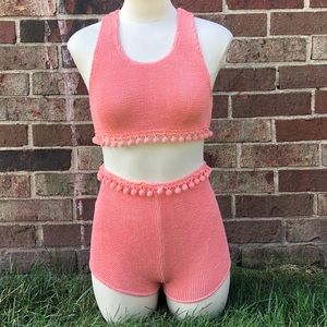 Vintage Hunza G Pink Bikini swimsuit